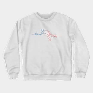 Line Art – Baseball Fielder Crewneck Sweatshirt